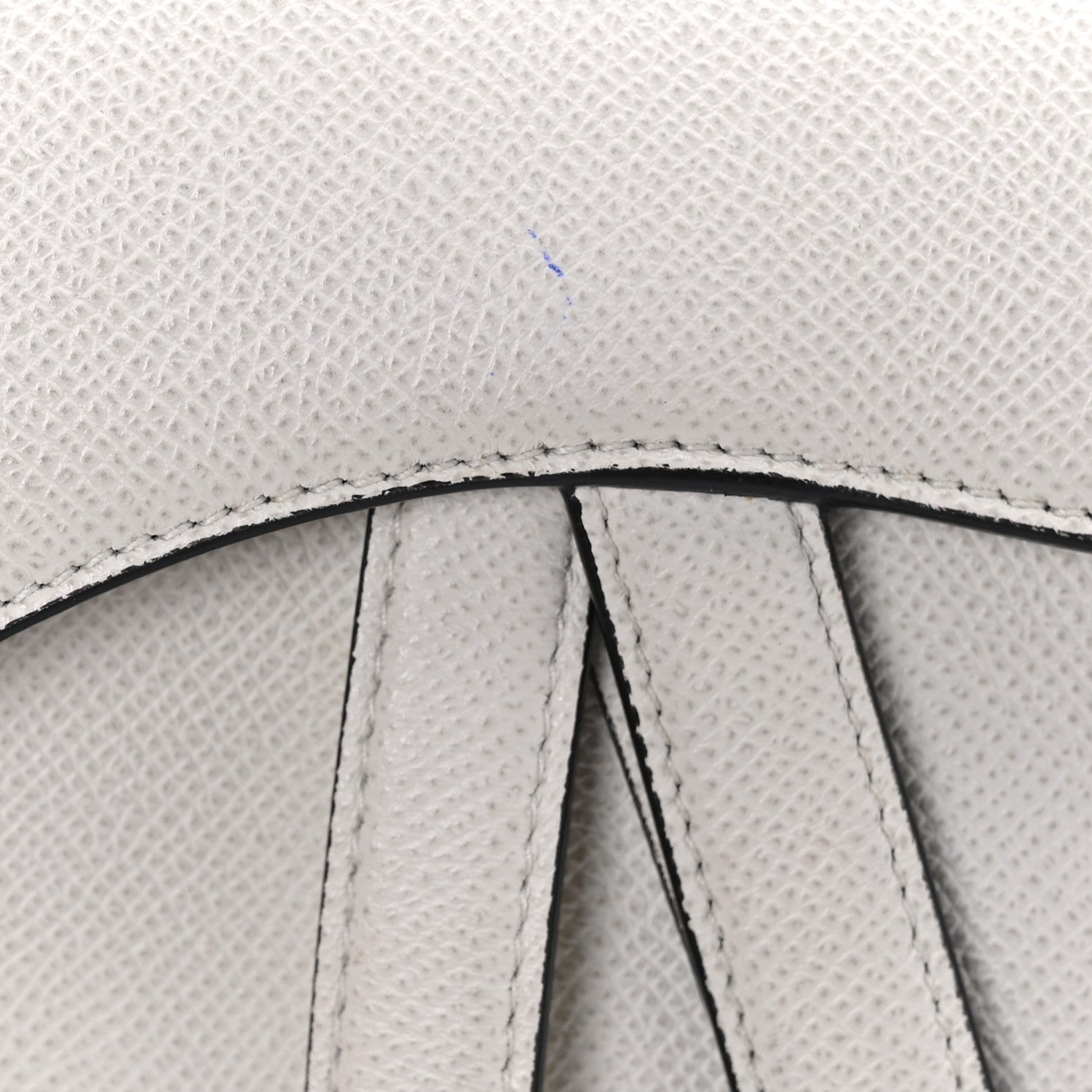 Christian Dior Grained Calfskin Mini Saddle Bag White 9 of 10