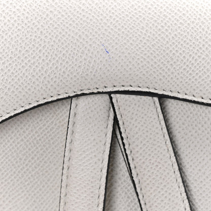 Christian Dior Grained Calfskin Mini Saddle Bag White 9 of 10