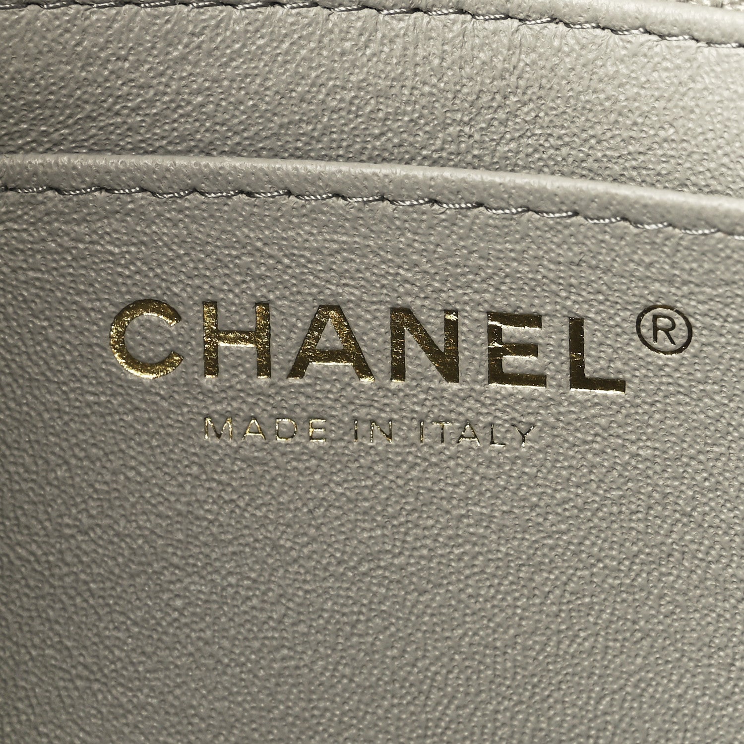 Chanel Lambskin Quilted Mini Square Flap Light Grey 7 of 13