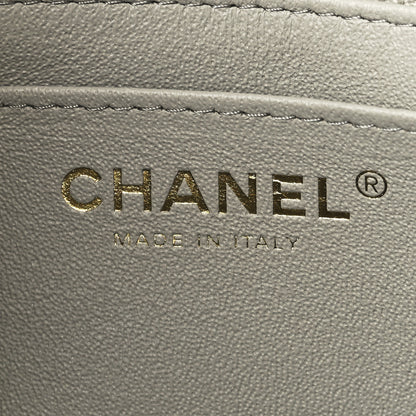 Chanel Lambskin Quilted Mini Square Flap Light Grey 7 of 13