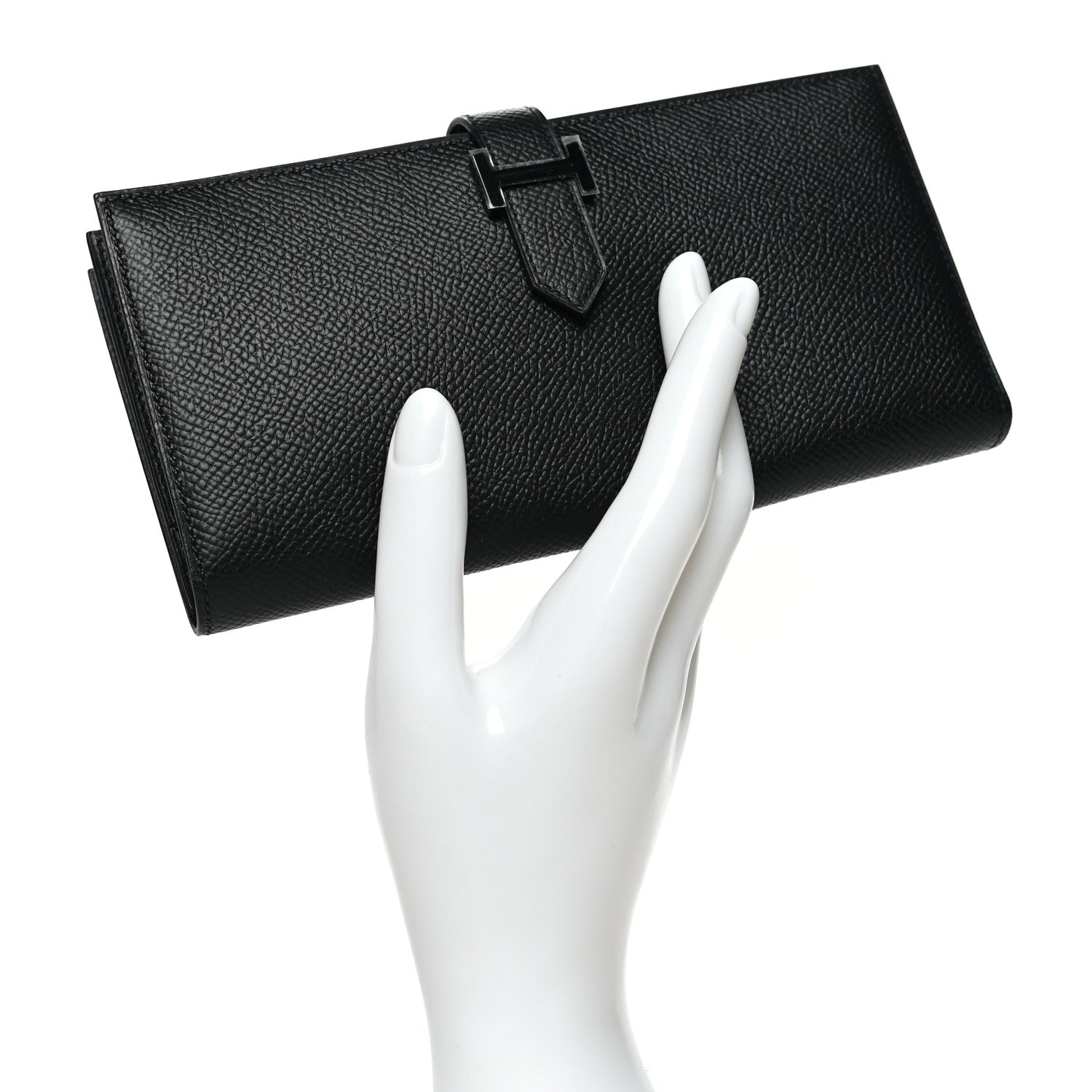 Hermes Epsom Monochrome Bearn Gusset Wallet Black 2 of 12