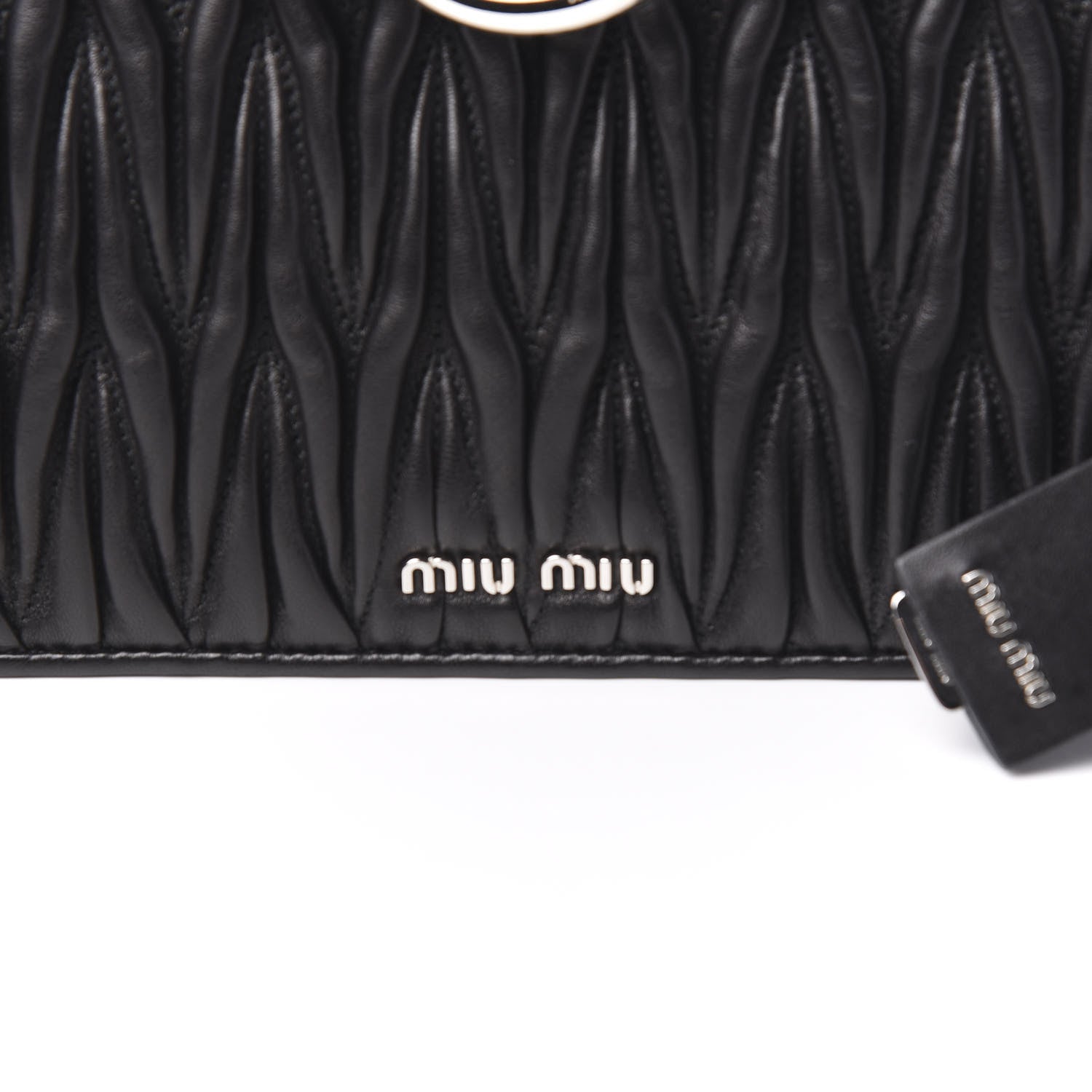 Miu Miu Nappa Matelasse Club Shoulder Bag Black 8 of 8