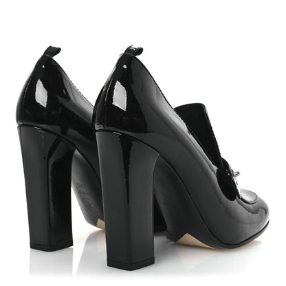 Chanel Patent CC Pumps 38.5 Black 5 of 11