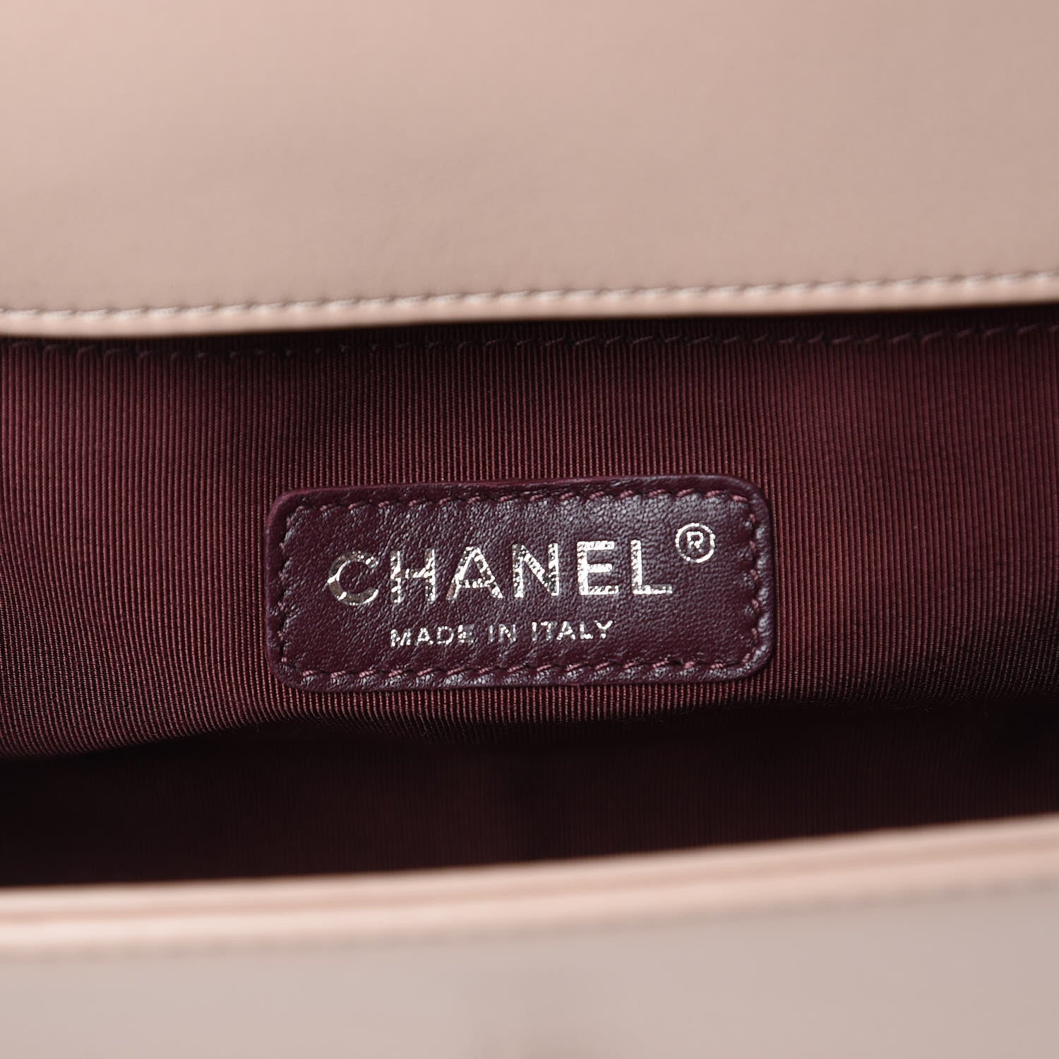 Chanel Calfskin Chevron Quilted Medium Boy Flap Light Beige 6 of 10
