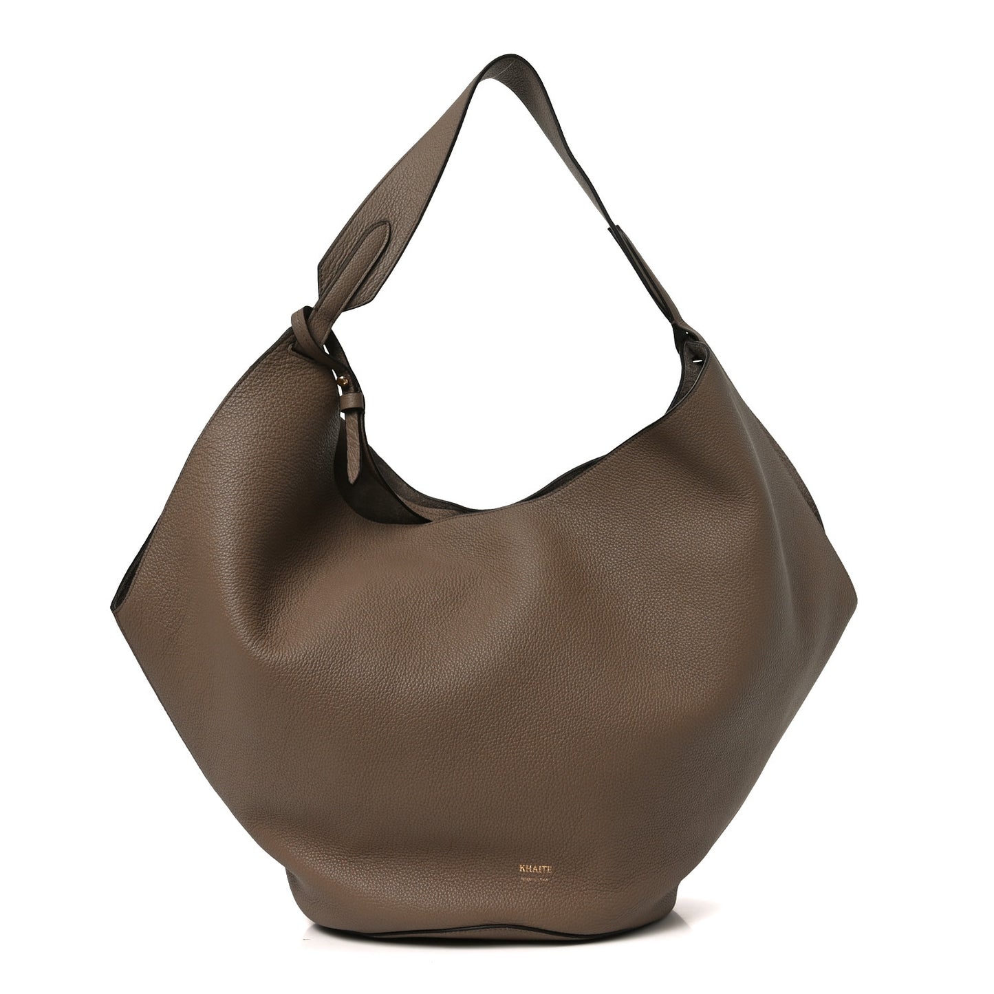Pebbled Sport Calfskin Medium Lotus Tote Mokka