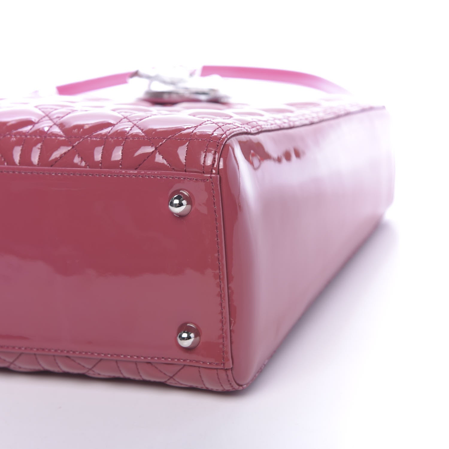 Christian Dior Patent Cannage Large Lady Dior Pink 10 of 10