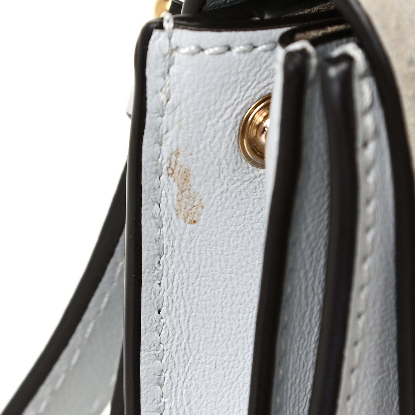 Suede Calfskin Mini Faye Bracelet Bag Airy Grey