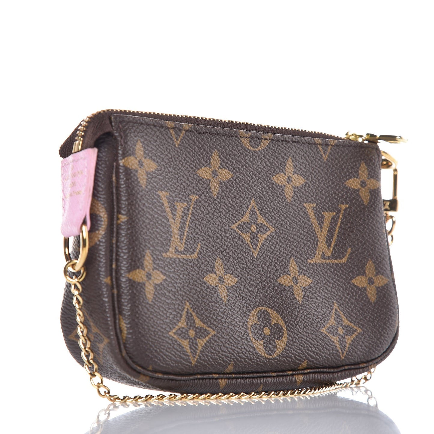 Monogram 2016 Christmas Animation Mini Pochette Accessories Rose Ballerine