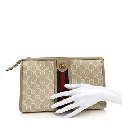 Gucci GG Supreme Monogram Web Ophidia GG Toiletry Case Beige Mystic White Oatmeal 2 of 10