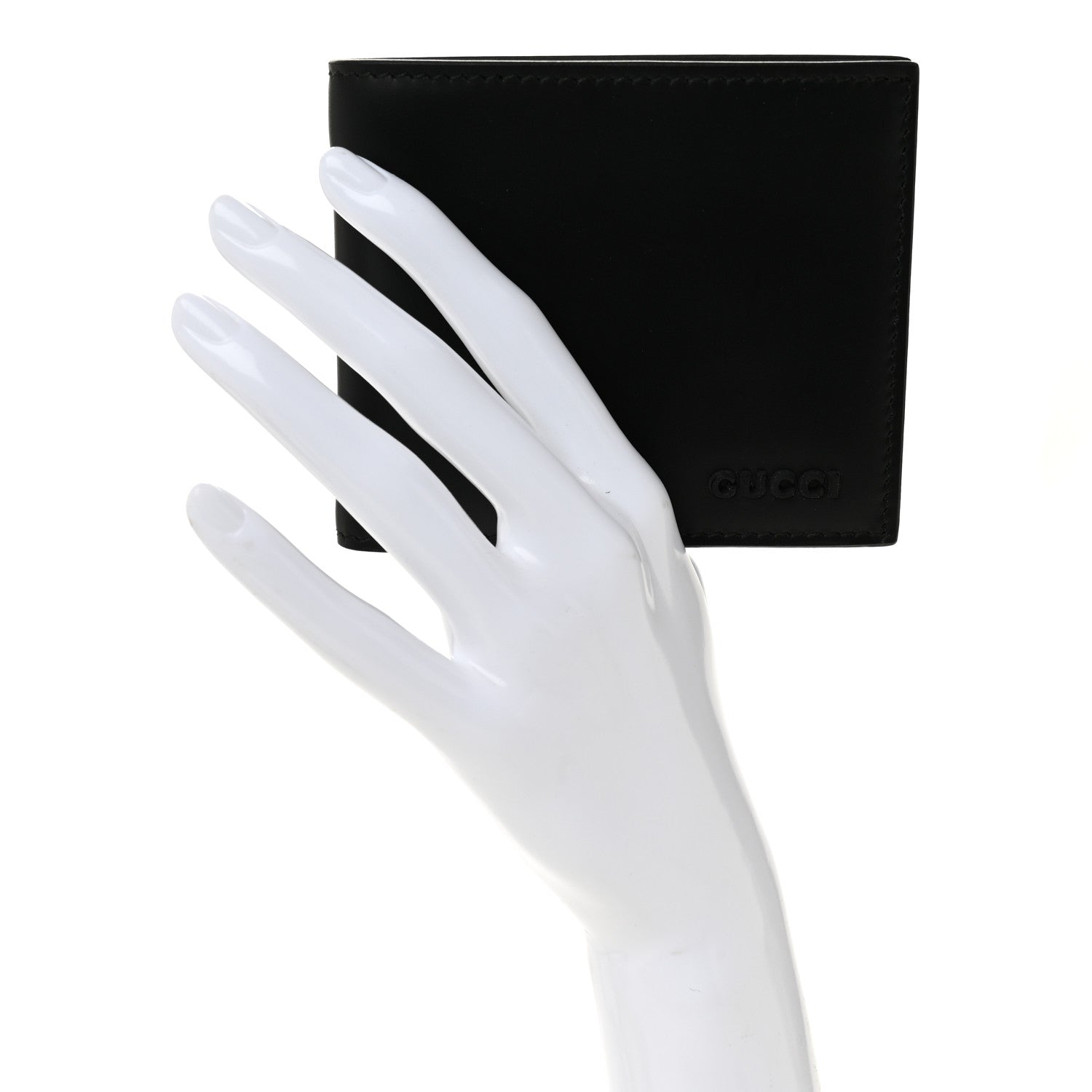 Gucci Vitello Bi-Fold Gomma Wallet Black 2 of 8