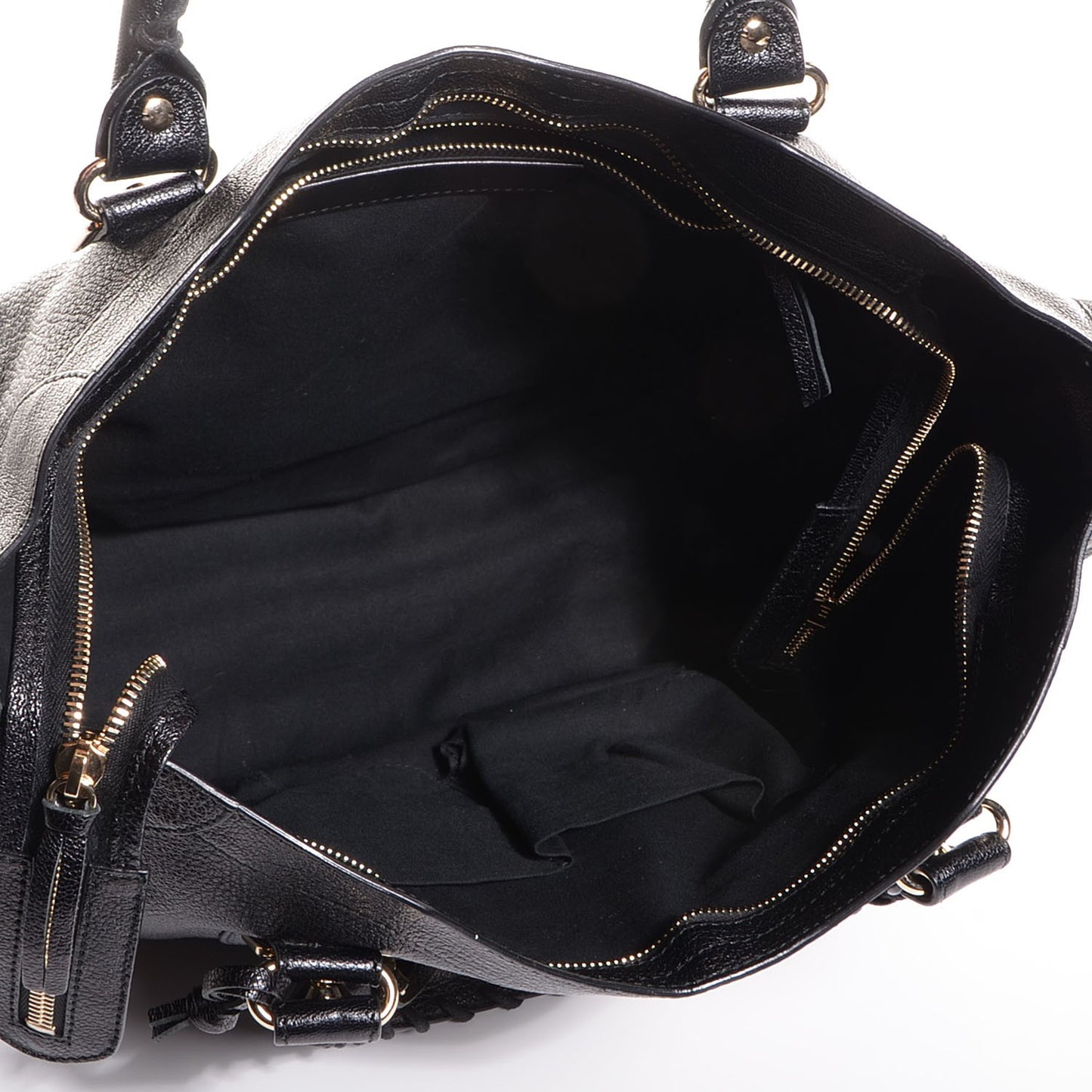 Chevre Gold Metallic Edge Hardware City Black