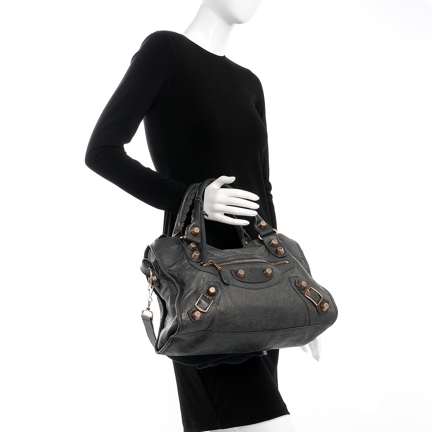 Balenciaga Agneau Giant 21 Rose Gold Hardware City Anthracite 4 of 16