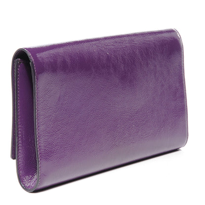 Saint Laurent Patent Belle de Jour Clutch Purple 3 of 7