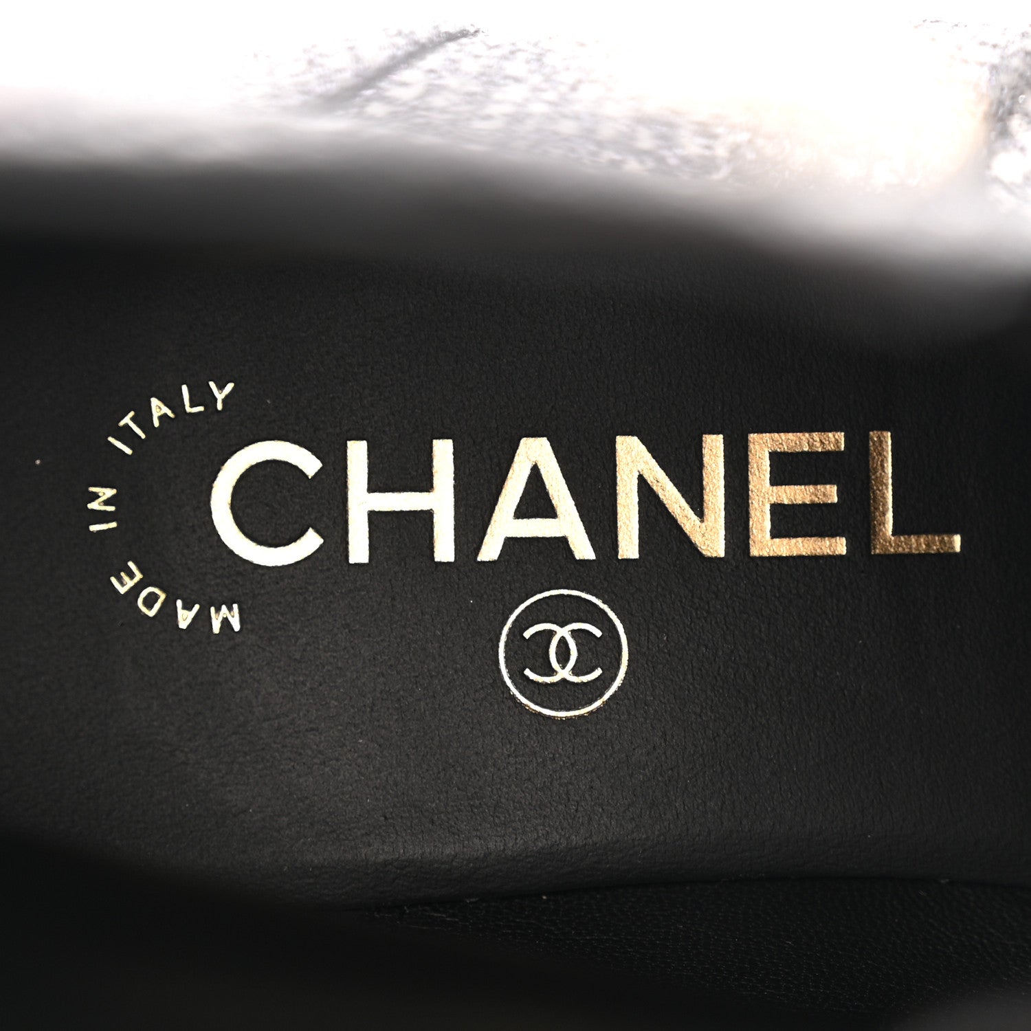 Chanel Fabric Crossgrain Cap Toe Combat Boots 38.5 Black 7 of 13