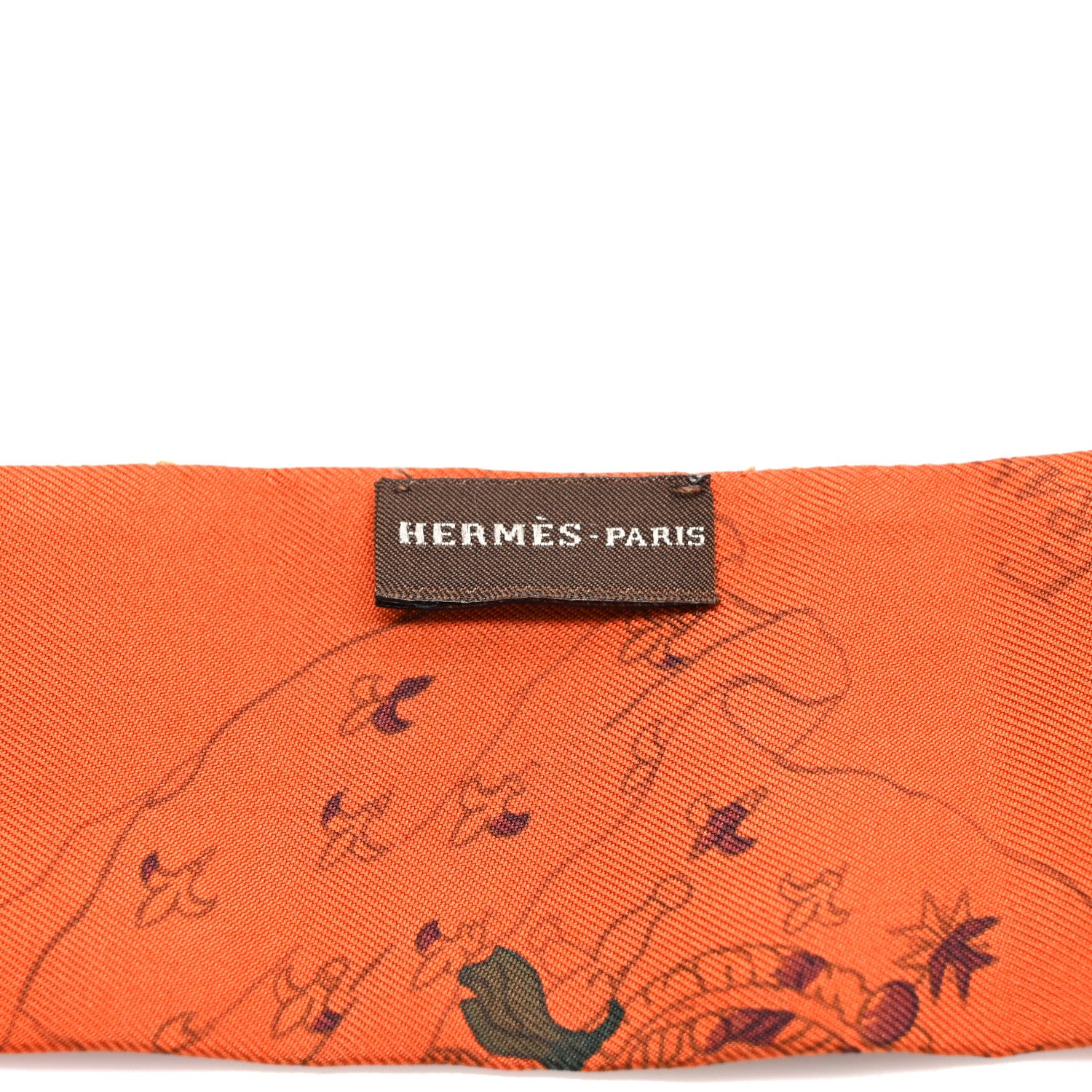 Hermes Silk Pavois Twilly Orange 3 of 4