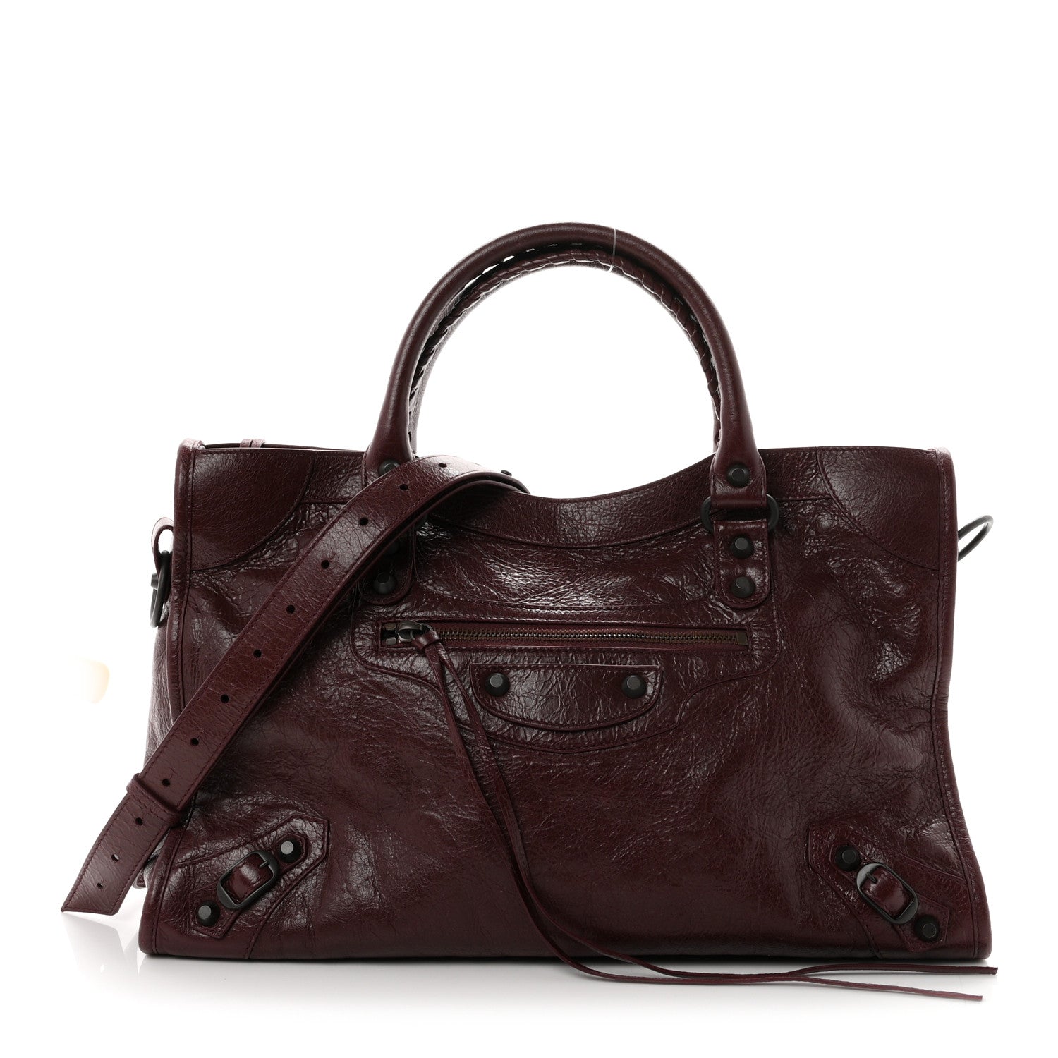 Balenciaga Agneau Lambskin  Classic Hardware Medium Le City Dark Burgundy 1 of 10