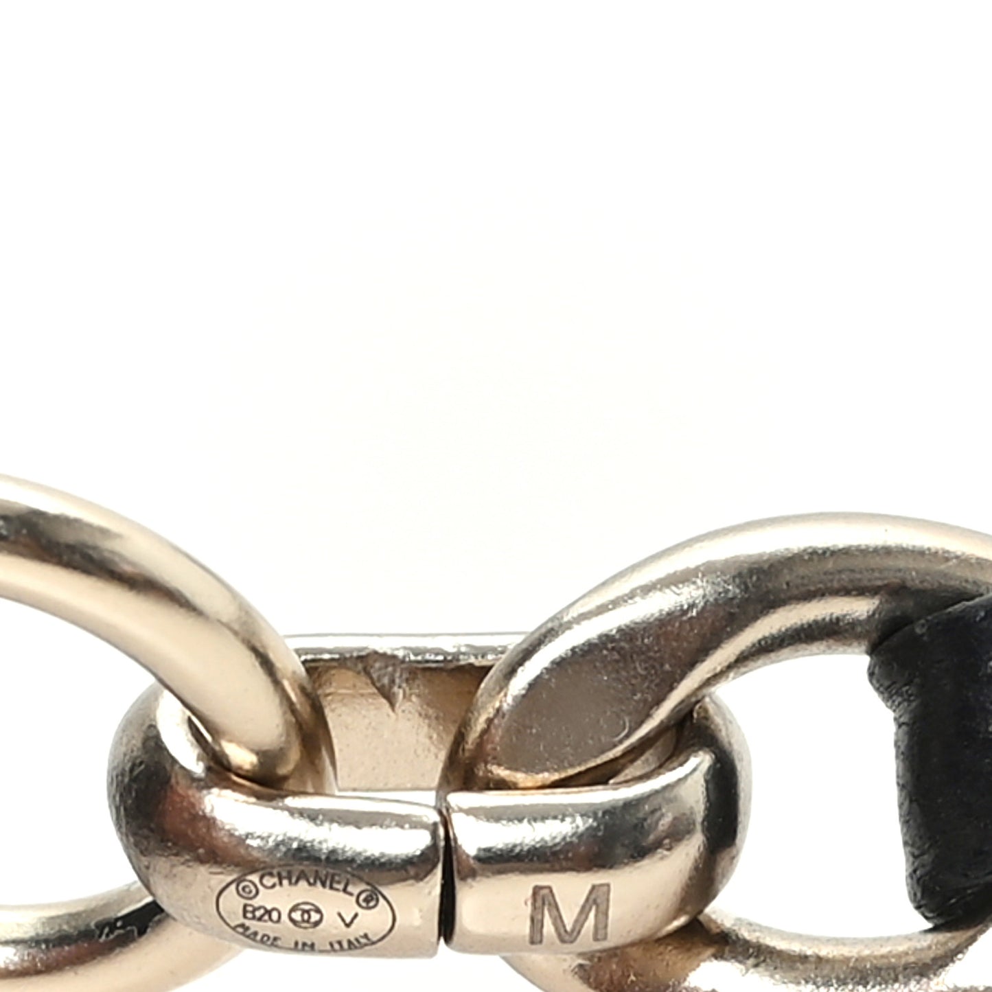 Lambskin Chain CC Bow Belt M Black