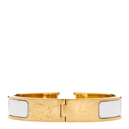 Hermes Enamel Narrow Clic Clac H Bracelet PM White 3 of 4