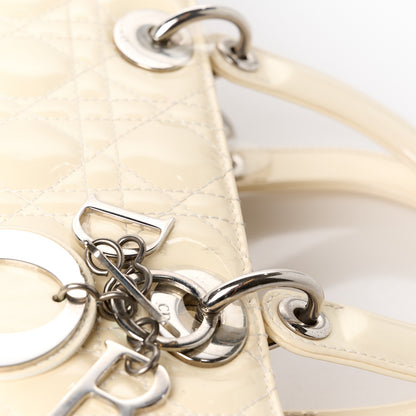 Christian Dior Patent Cannage Large Lady Dior White 14 of 18