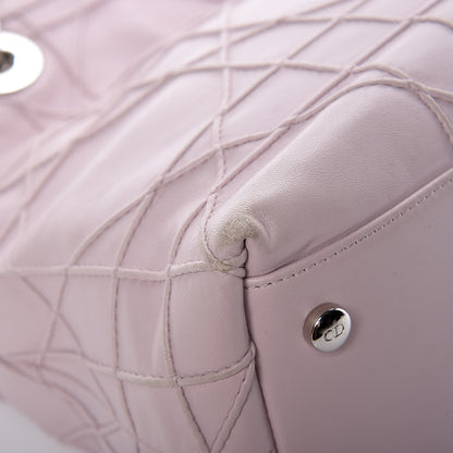 Christian Dior Lambskin Cannage Medium Granville Tote Pink 15 of 28