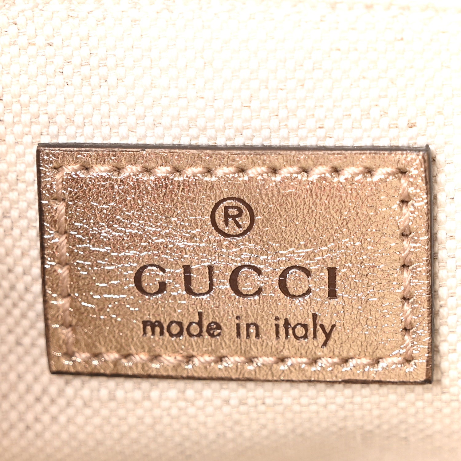 Gucci Metallic Sakai Be Green Calfskin Diagonal Stitched Small Blondie Shoulder Bag Golden Beige 6 of 10
