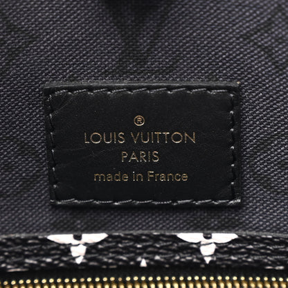 Louis Vuitton Monogram Giant Crafty Neverfull MM Creme Rouge Black 8 of 11