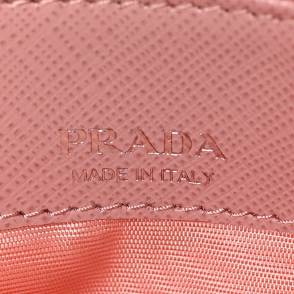Prada Saffiano Metal Zip Card Holder Wallet Pesco 12 of 14