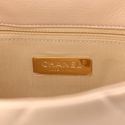 Chanel Lambskin Quilted Medium Chanel 19 Flap Beige 6 of 11