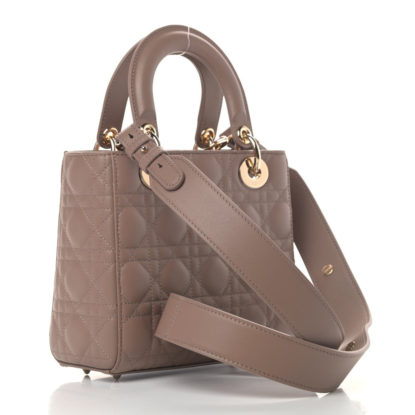 Lambskin Cannage Small My ABCDior Lady Dior Warm Taupe