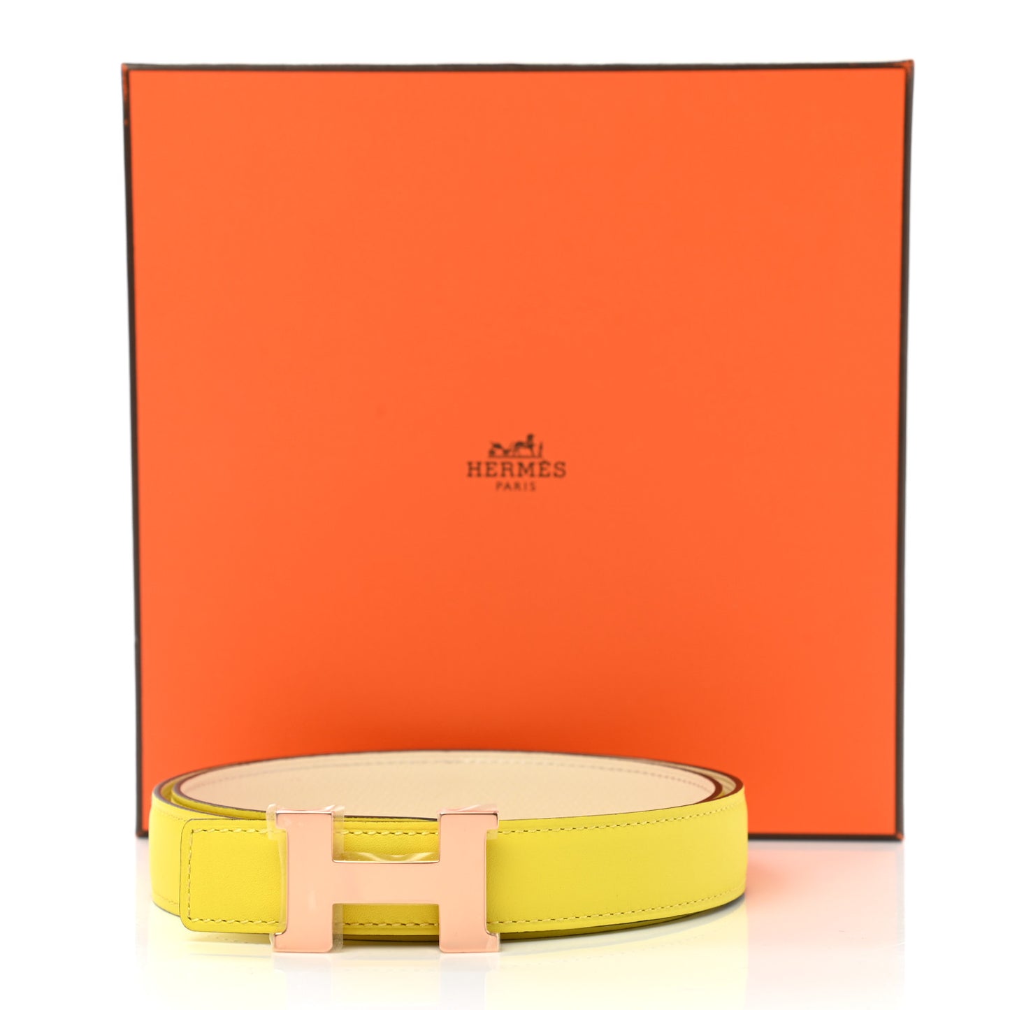 Swift Epsom 24mm Mini Constance H Belt 75 Jaune Craie