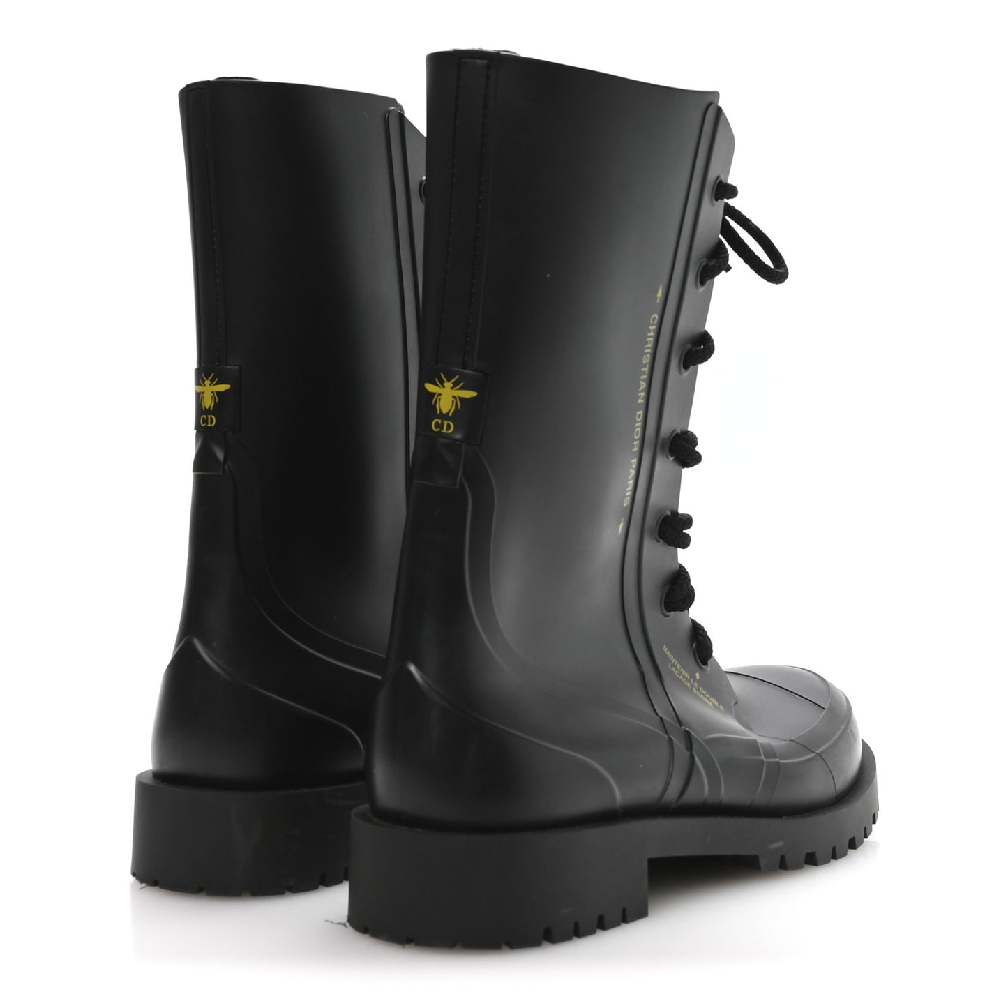 Rubber Diorcamp Low Boots 41 Black