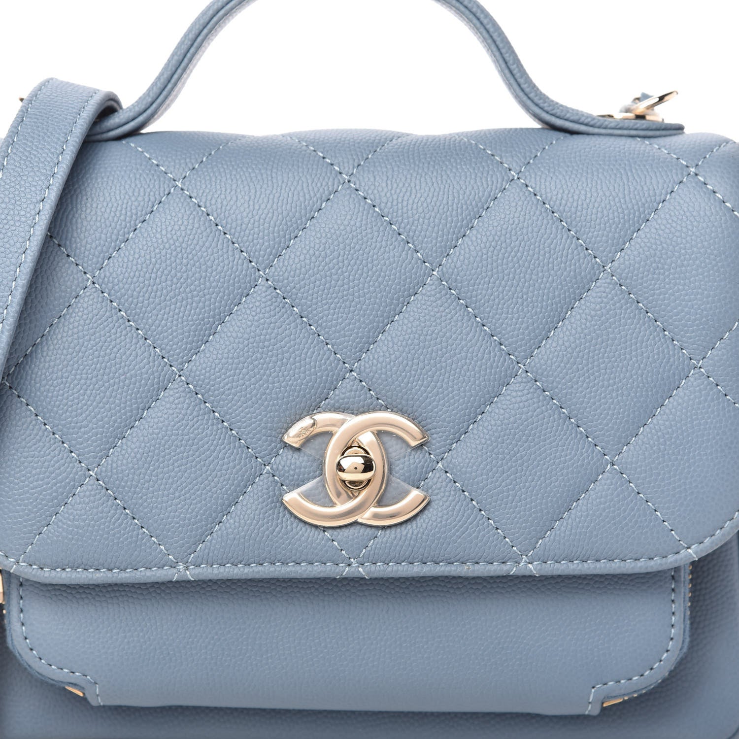 Chanel Caviar Quilted Mini Business Affinity Flap Light Blue 10 of 12