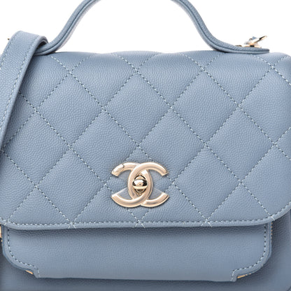 Chanel Caviar Quilted Mini Business Affinity Flap Light Blue 10 of 12