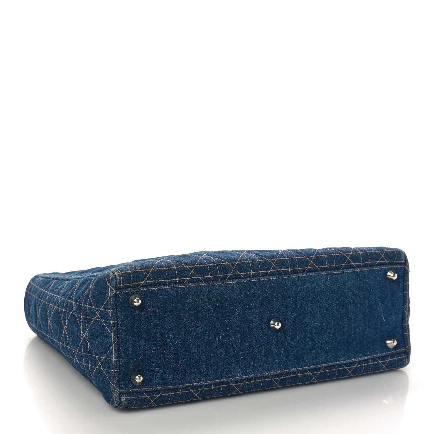 Christian Dior Denim Cannage Large Lady Dior Blue 4 of 11