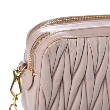 Miu Miu Nappa Matelasse Double Zip Chain Shoulder Bag Cammeo 13 of 13