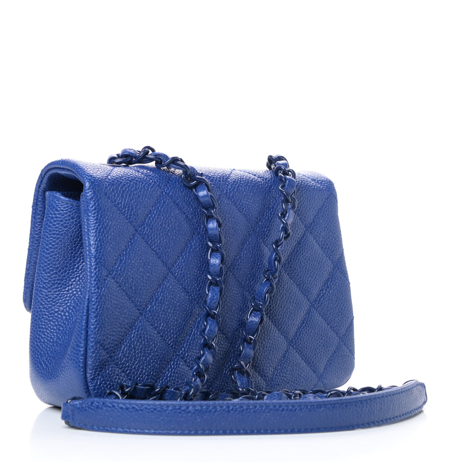 Chanel Caviar Quilted Incognito Mini Square Flap Dark Blue 2 of 4