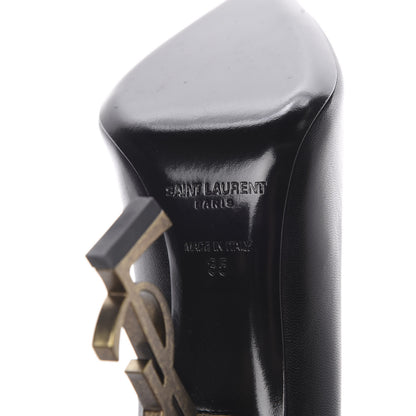 Saint Laurent Calfskin Opyum 100 Pumps 35 Black Gold 7 of 11