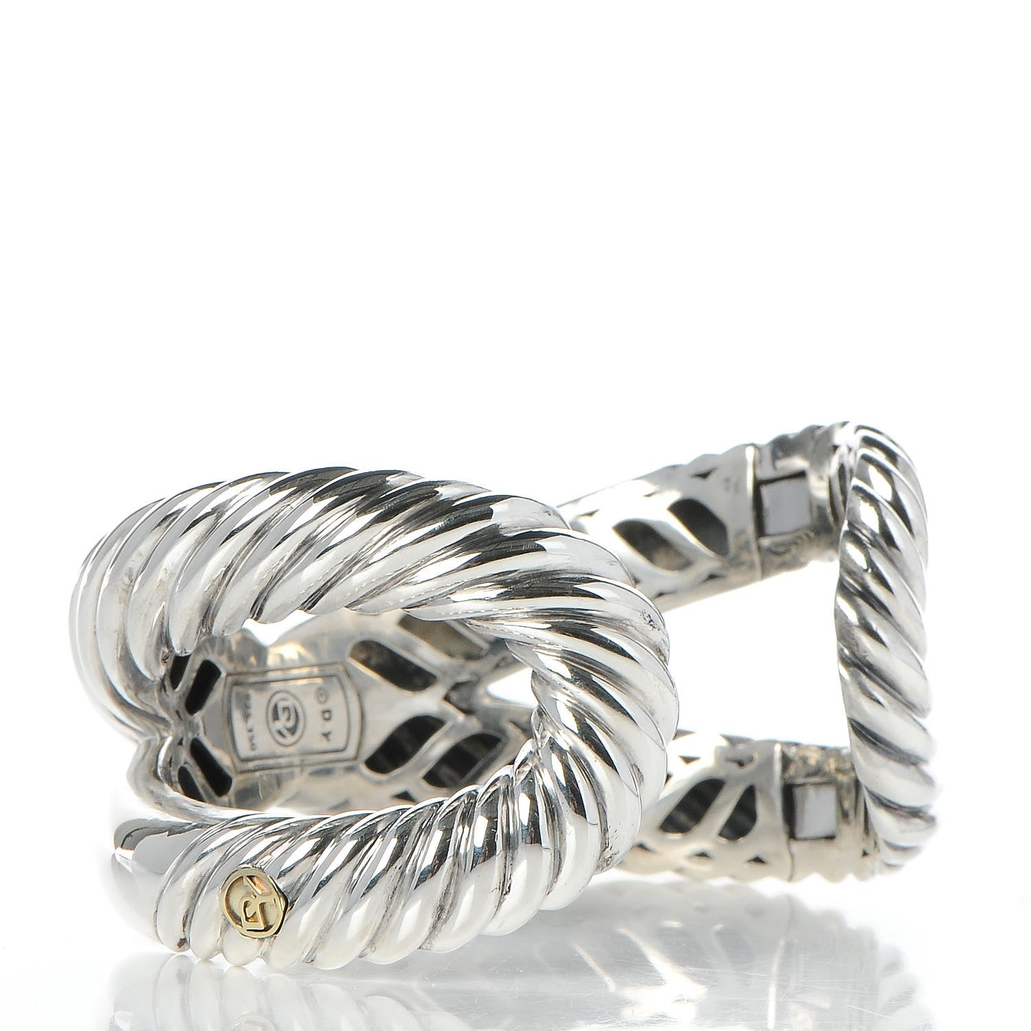 David Yurman Sterling Silver Crossover Cuff 3 of 6