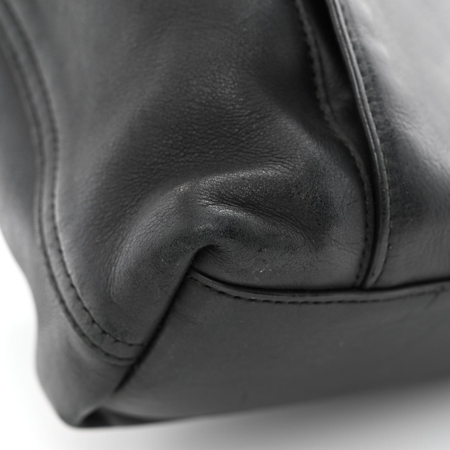 Calfskin Front Pocket Tote Black