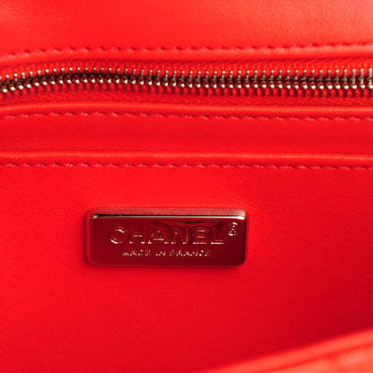 Chanel Python Mini Rectangular Flap Red 7 of 8