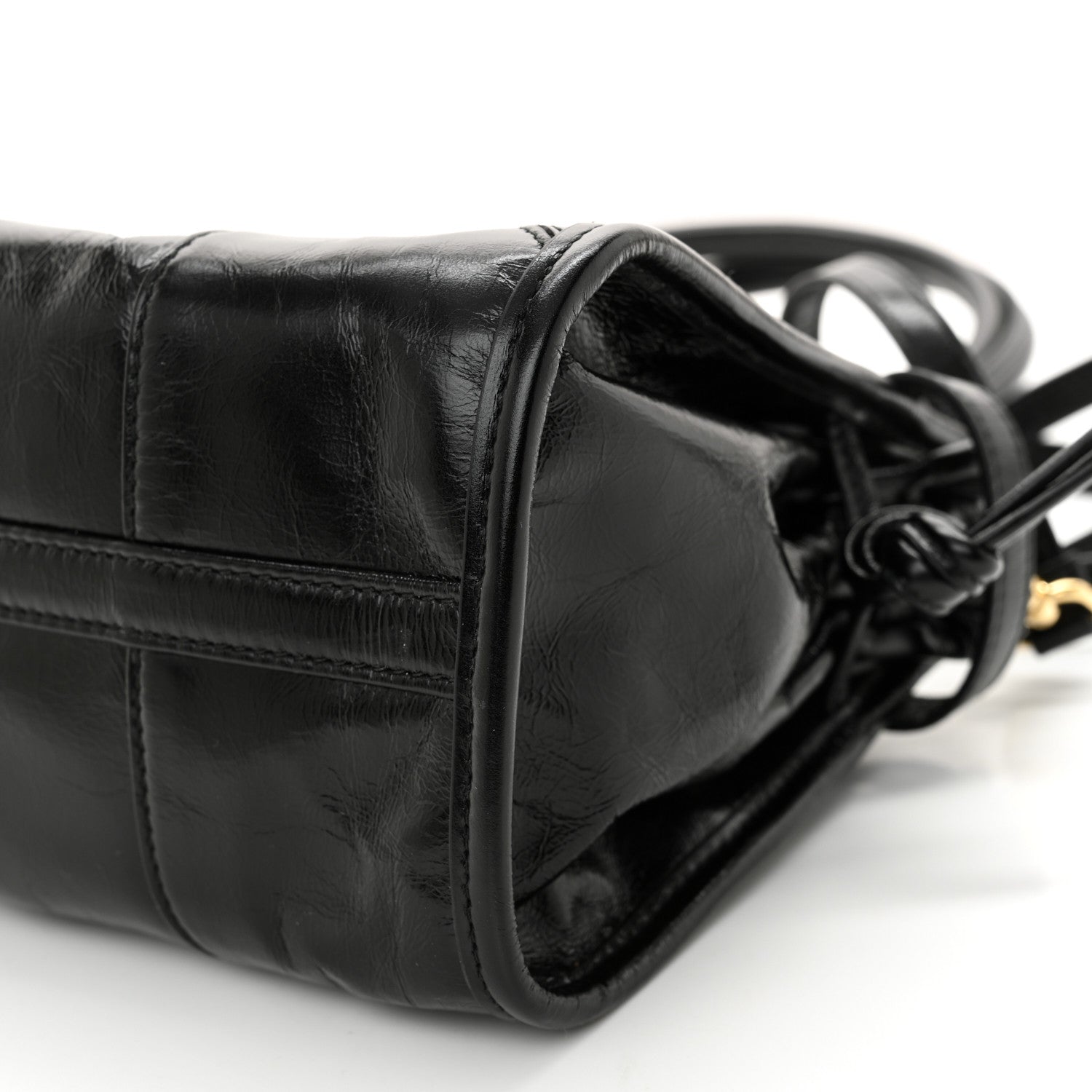 Prada Shiny Nappa Medium Shoulder Bag Black 10 of 10