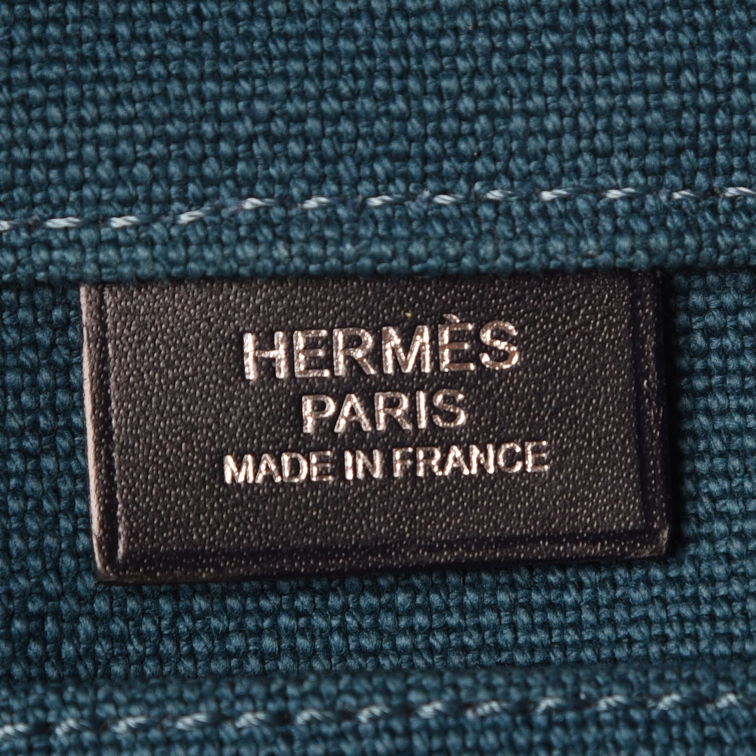 Hermes Canvas Calfskin Etriviere Shopping Tote Colvert Bleu Indigo 8 of 8