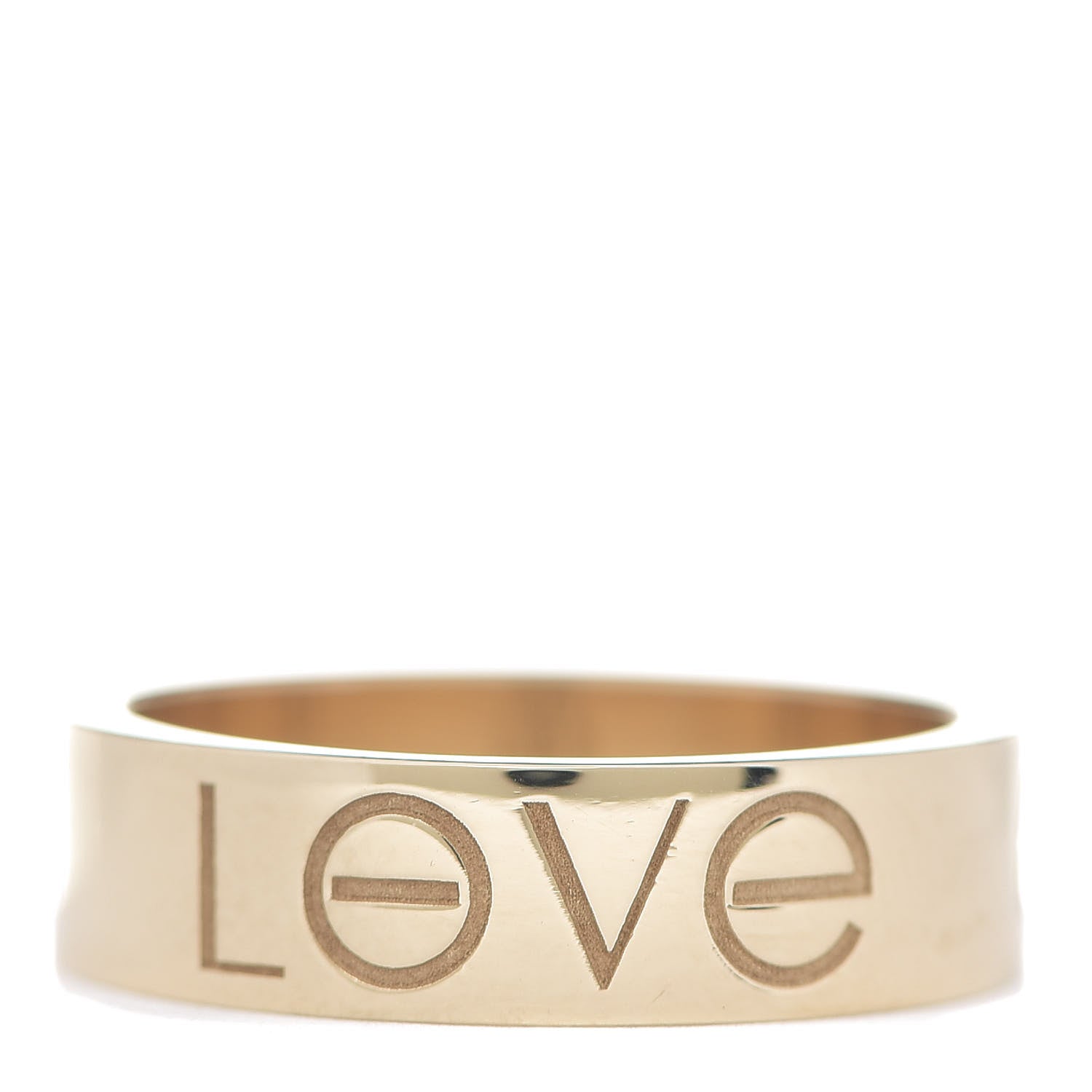 Cartier 18K Yellow Gold 5.5mm Engraved LOVE Ring 56 7.5 1 of 4