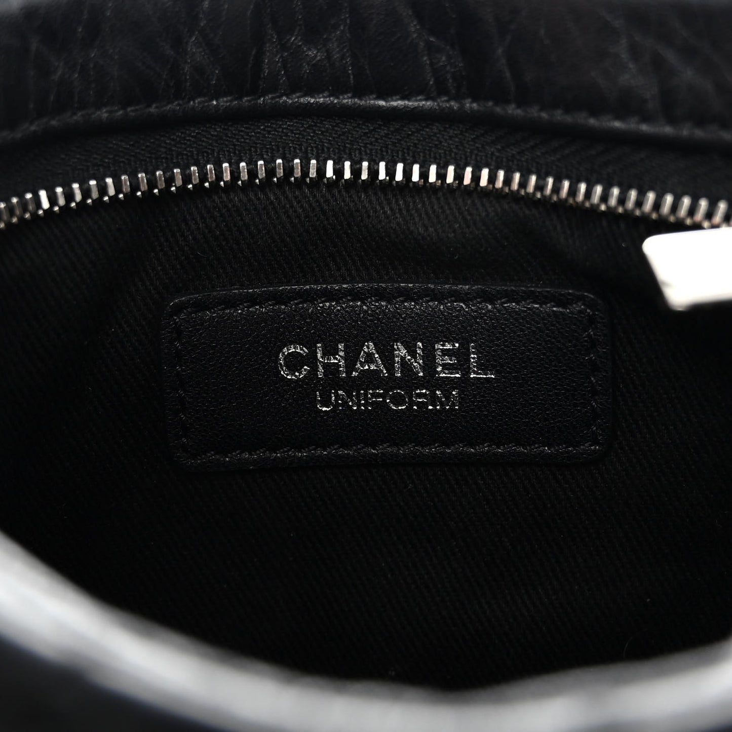 Aged Calfskin Quilted Crossbody Bag Black