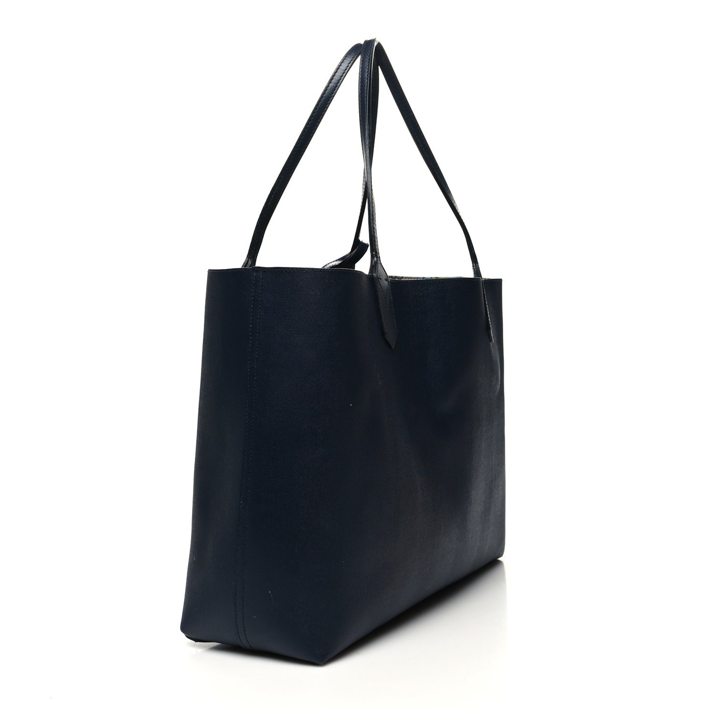 GG Supreme Monogram Blooms Medium Reversible Tote Beige Blue Navy
