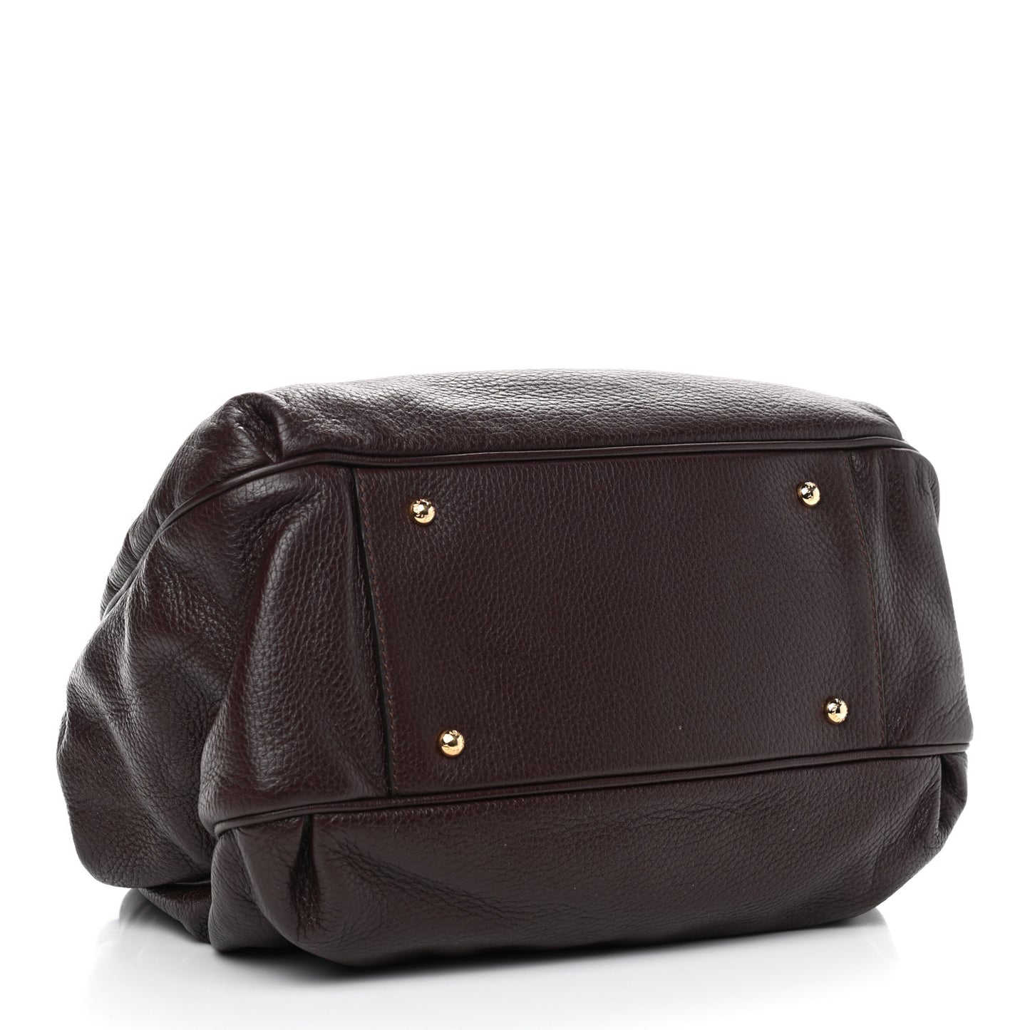 Calfskin Key Zip Tote Dark Red