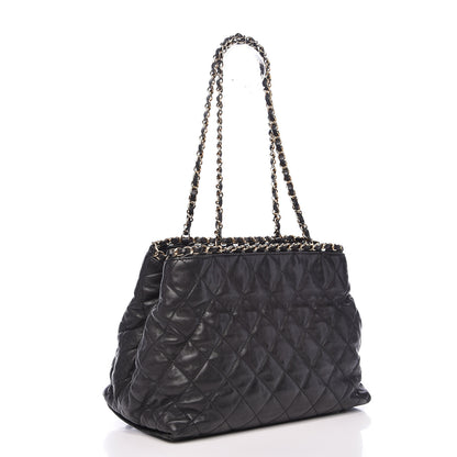 Chanel Calfskin Quilted Small Chain Me Tote Black 3 of 19