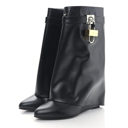 Givenchy Calfskin Shark Lock Ankle Boots 40 Black 3 of 6