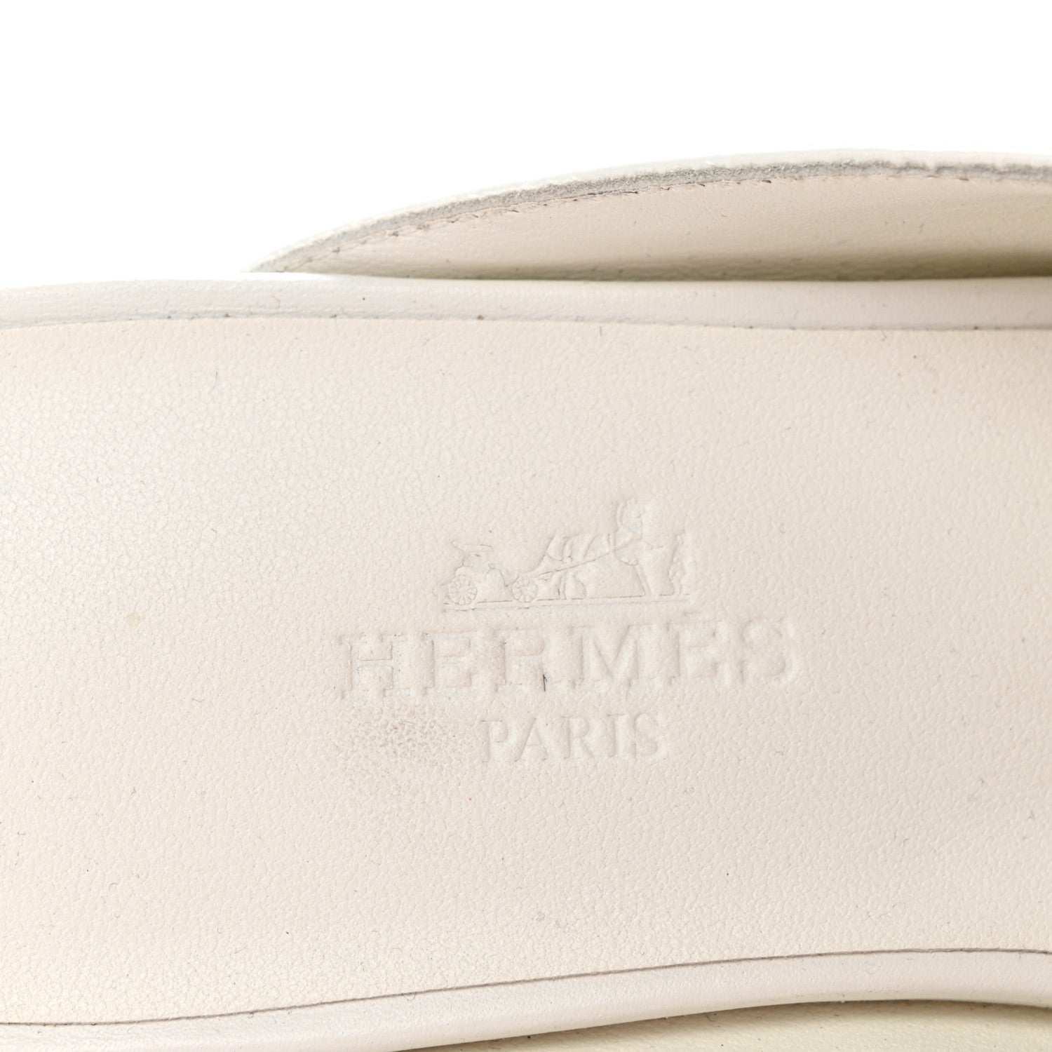 Hermes Calfskin Womens Groupie Mules 36 White 8 of 9