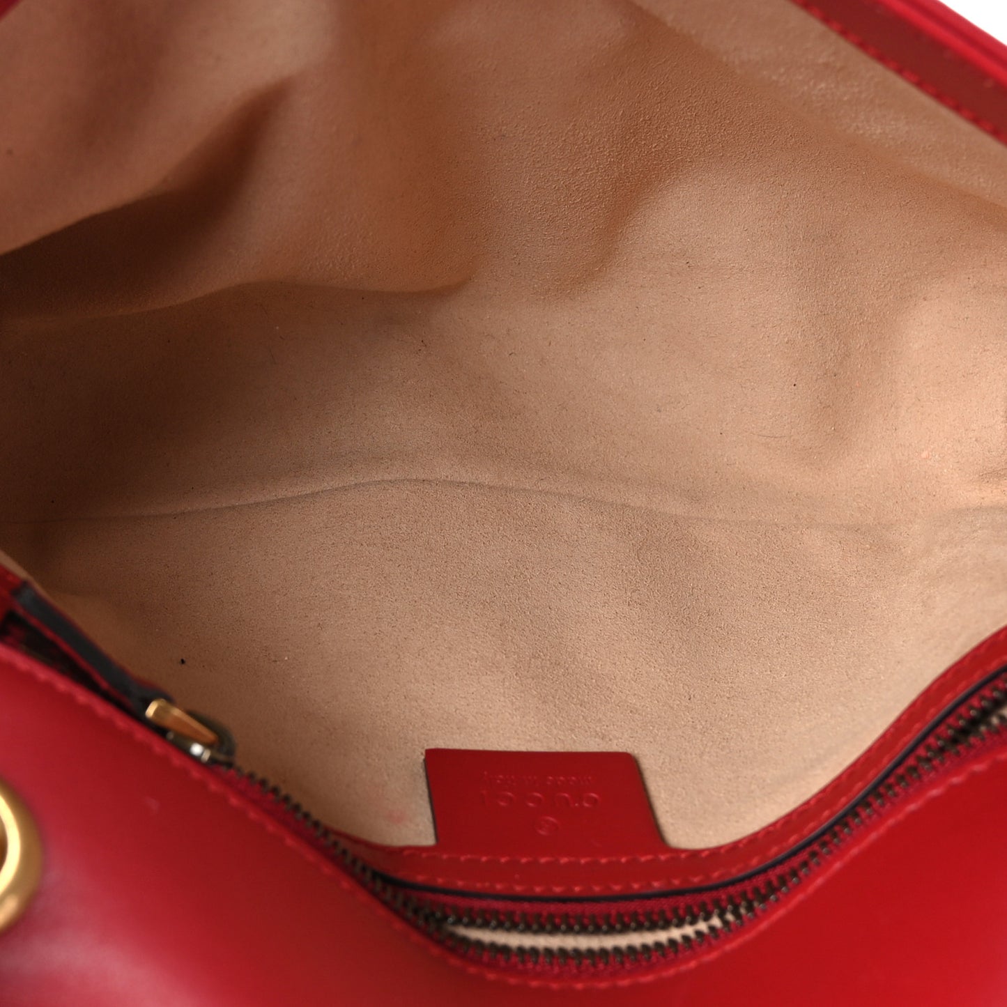 Calfskin Matelasse Small GG Marmont Shoulder Bag Hibiscus Red